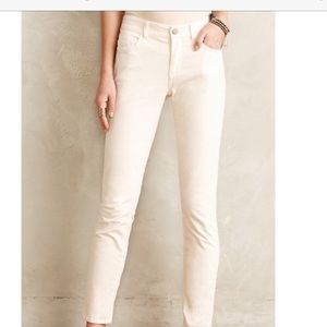 NWT Anthropologie Mid Rise Skinny off white jeans